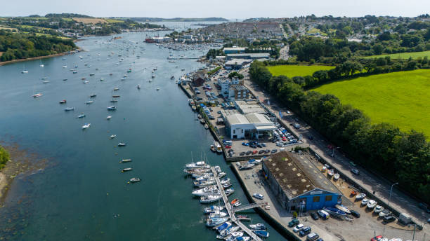 istock Drone shot of River Fal 2183738253