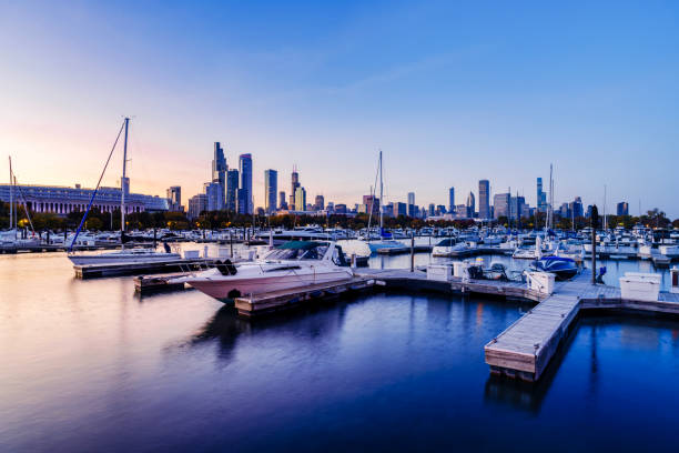 istock Chicago Illinois at Night City Skyline Reflected in Water 2183740565