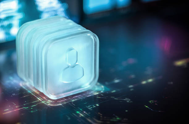 istock Digital Profile Icon With Futuristic Technology Background 2183747668
