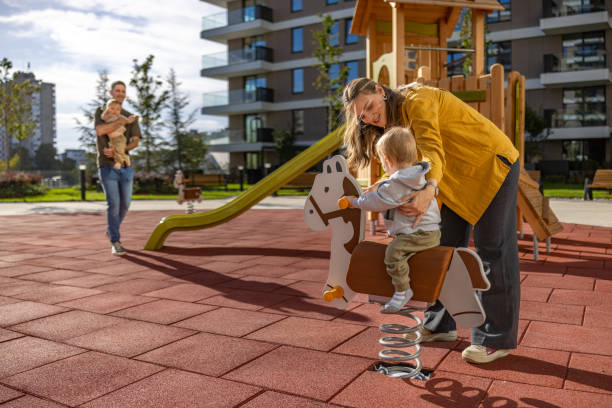 istock Fun day with kids on the playground 2183758862