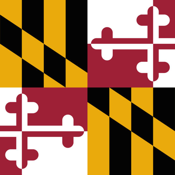 istock Square federal state flag of MARYLAND 2183763918