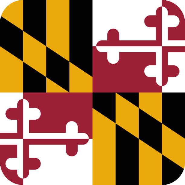 istock Button federal state flag of MARYLAND 2183764149