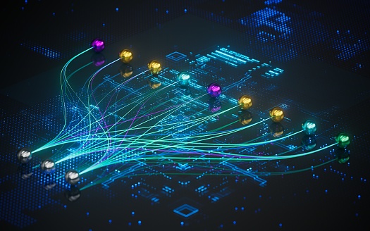 Machine Learning Nodes Animation Neural Network Nodes Deep Learning Artificial Intelligence Machine ...