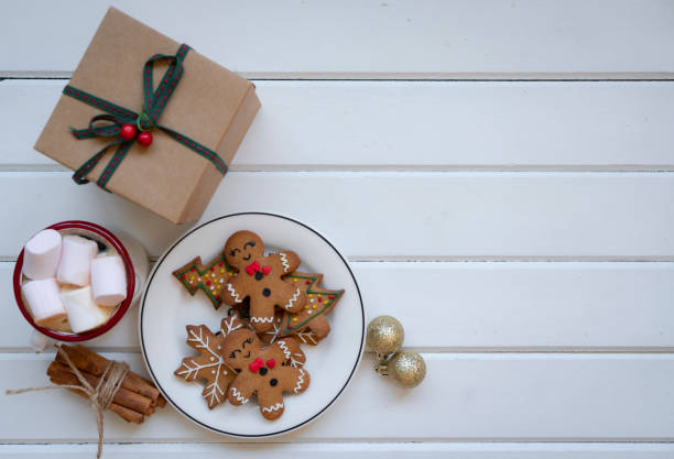 istock Hot chocolate and homemade gingerbread cookies 2183806143