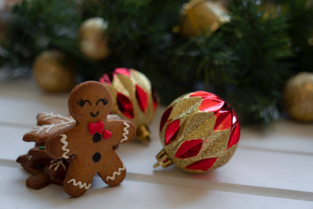 istock Christmas backgrounds: homemade gingerbread cookies 2183806202
