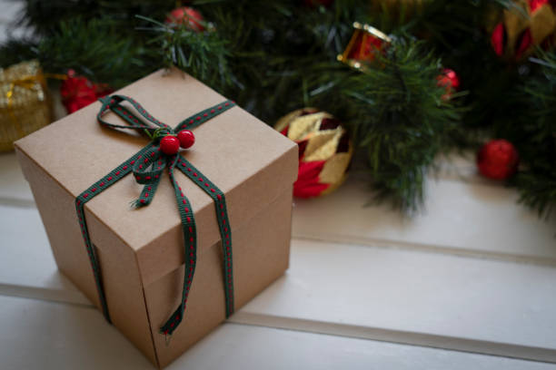 istock Christmas decoration, ornaments and garland frame background 2183806497