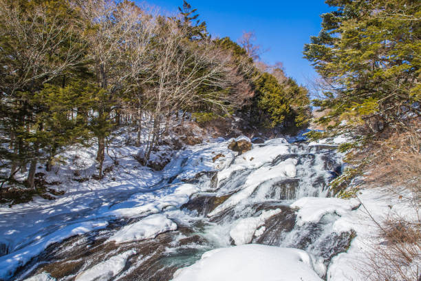 Ryuzu Falls in winter, Oku-Nikko, Tochigi Prefecture