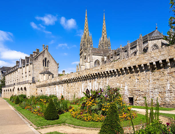 istock Historic Cathedral and Garden View - Quimper, Brittany 2183812779