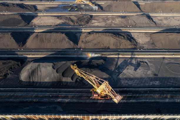 istock The mechanical equipment in the coal mine is used for transporting coal 2183818555