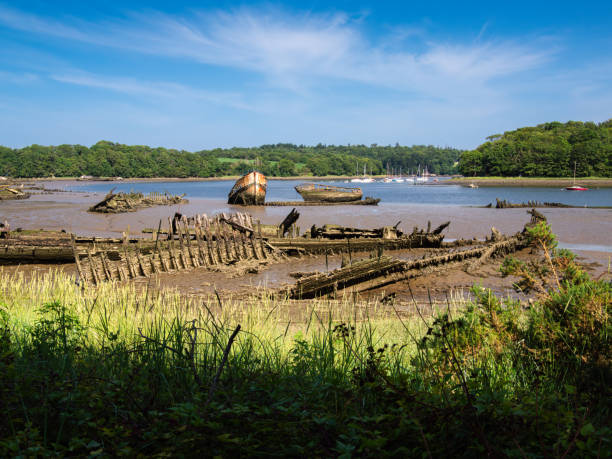 istock Old shipwrecks in Lanester-Kerhervy, Brittany 2183820015