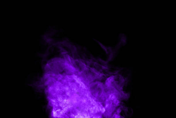 Purple smoke dust moving up