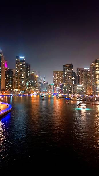 istock Skyline of Dubai Marina by night 2183823825