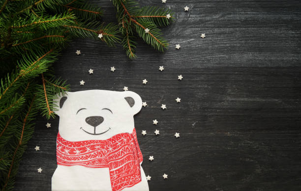 Eco-friendly Christmas Decorations Bear Paper Napkin