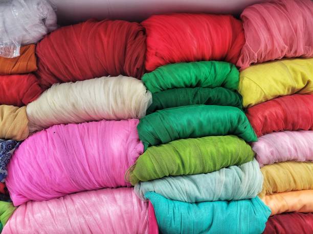 istock Selection of colorful fabrics 2183828879