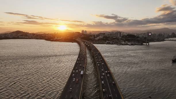 istock Sunset Skyline At Florianopolis In Santa Catarina Brazil. 2183836355