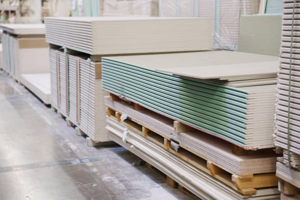 istock water repellent gypsum board on a rack in a hardware store. 2183836366