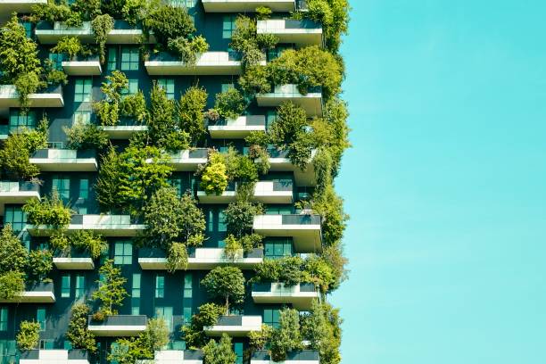 istock Skyscraper with trees on the balconies during summer 2183837204