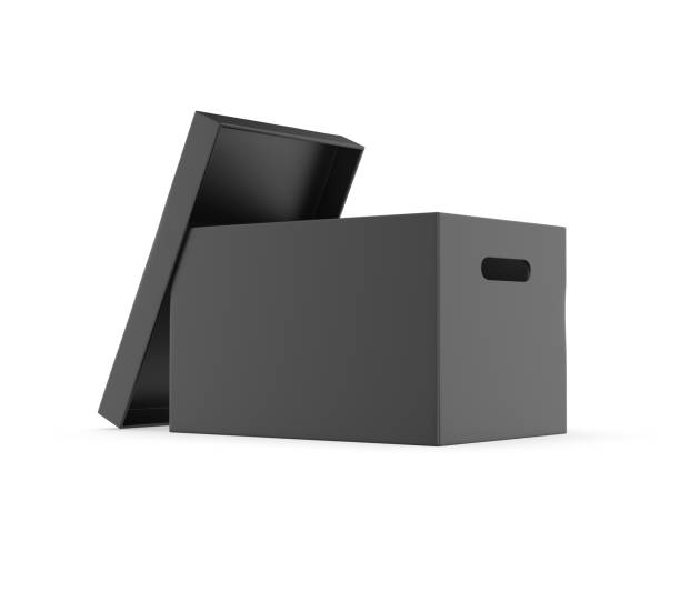 istock Blank heavy duty double wall carton paper file storage box. 2183841900