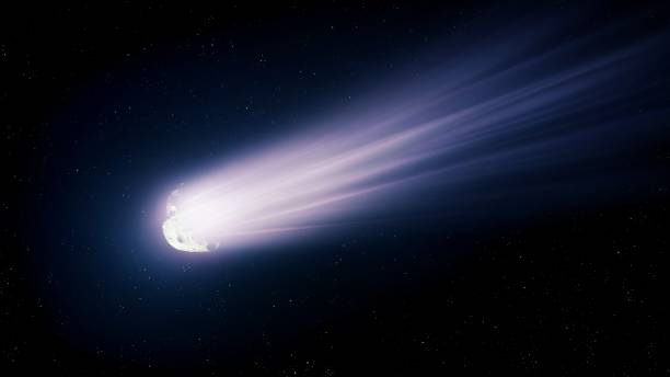 istock Large comet close to Earth. Stardust in the universe. 2183842290