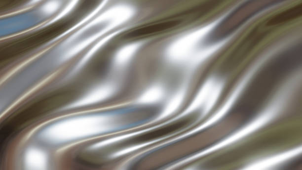 istock Chrome metal background, shiny and lustrous metal pattern texture, silky liquid chrome waves. 2183842784