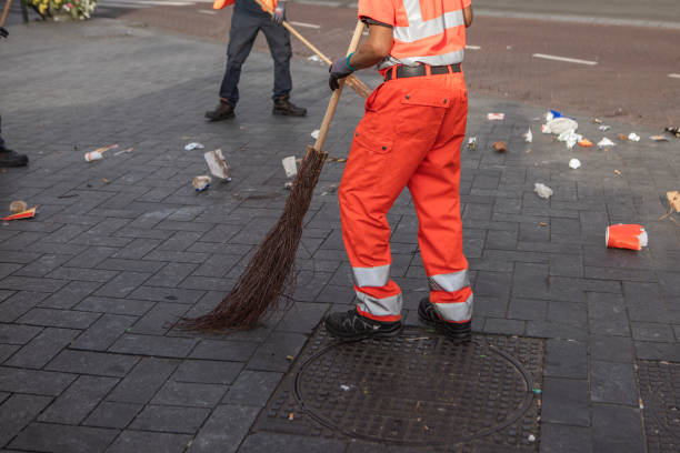 istock Senior environmentalist city worker cleaning up Amsterdam 2183845665