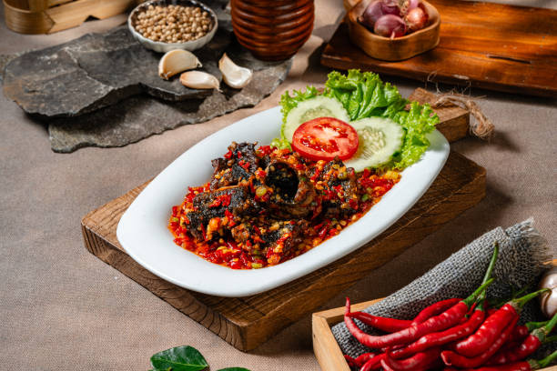 istock Fried eel or belut goreng with sambal balado 2183847067