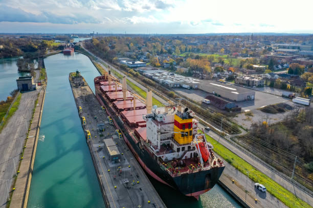 istock Welland Canals Parkway and Welland Canal Lock view, St. Catharines, Canada 2183851204