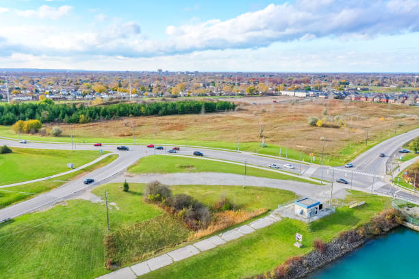 istock Welland Canals Parkway and Glendale Avenue Bridge view, St. Catharines, Canada 2183851518