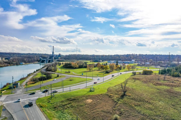 istock Welland Canals Parkway and Glendale Avenue Bridge view, St. Catharines, Canada 2183851547