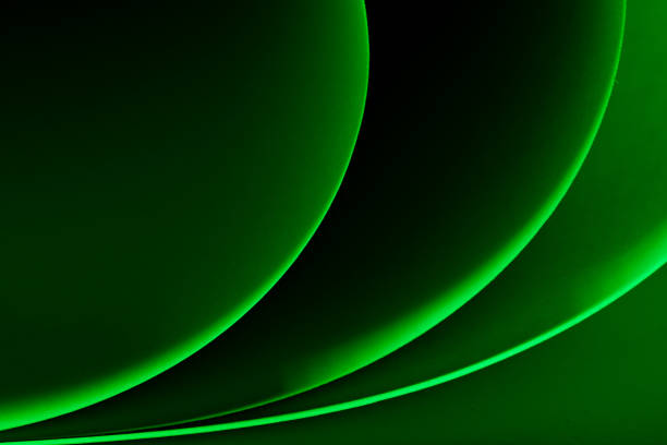 istock Colorful abstract curves in shades of green tints and black creating a dynamic visual experience 2183858167