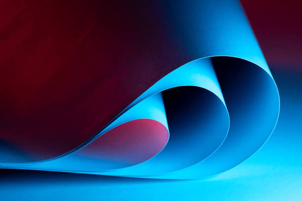 istock Colorful abstract curves in shades of blue and red creating a dynamic visual experience 2183858177
