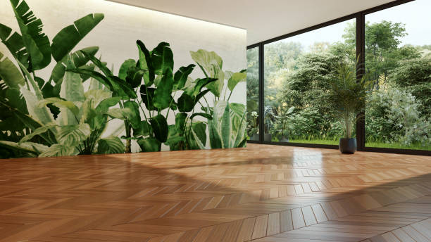 istock Large luxury modern bright interiors Living room mockup illustration 3D rendering image 2183860534