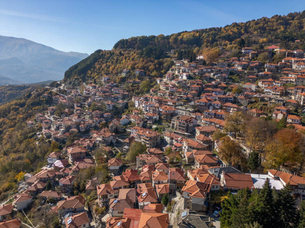 istock Metsovo in Greece by drone 2183860709