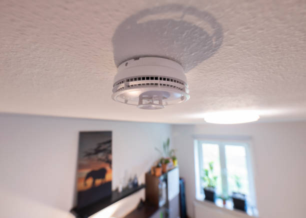 istock Smoke detector and fire alarm in the apartment. 2183861156