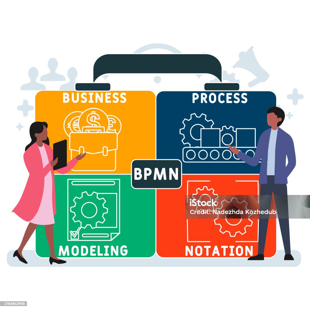 Process Notation Bpmn Business Process Modeling Notation Acronym Stock Illustration ...