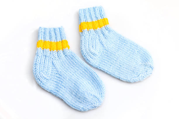 Little Girl Wear Sock Close-up