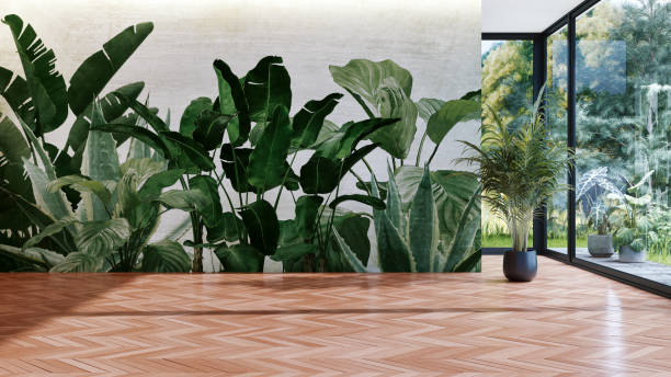 istock Large luxury modern bright interiors Living room mockup illustration 3D rendering image 2183864720