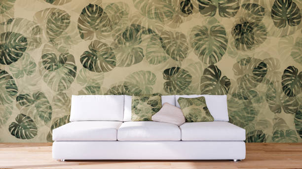 istock Large luxury modern bright interiors Living room mockup illustration 3D rendering image 2183866761