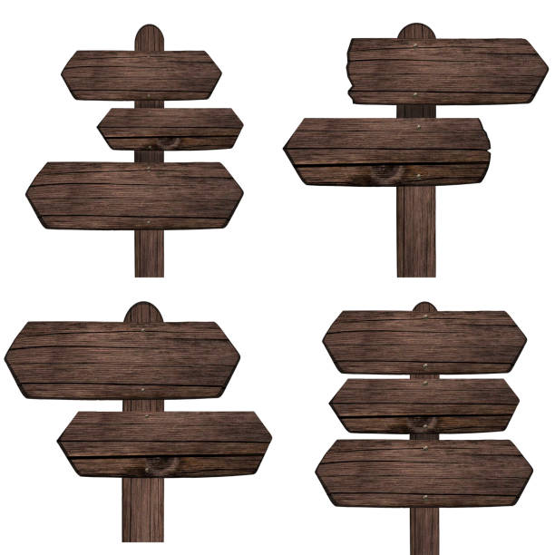 istock set of wooden dark pointer isolated on white background 2183867122
