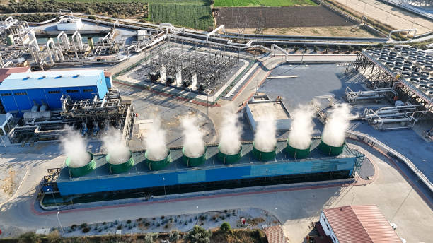 istock Industrial Cooling Towers with Steam Emissions 2183867528