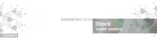 Geometric Pattern Header Abstract Geometric Background With Hexagons Shape Pattern For Banner Or ...