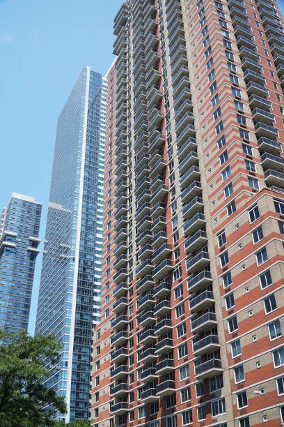 istock close up on modern office building skyscraper in New York 2183877673