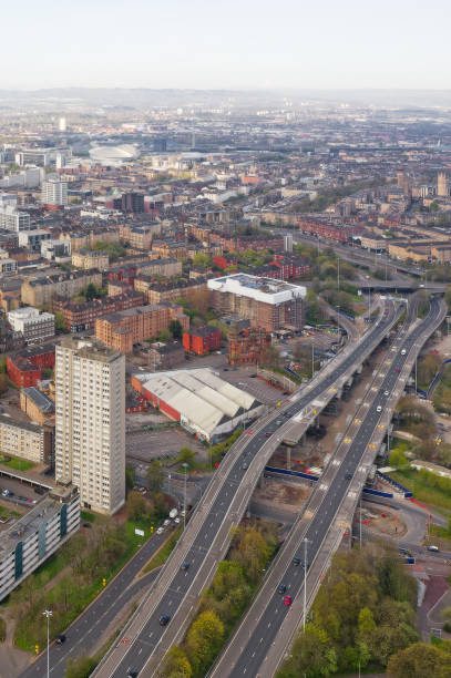 istock Glasgow city aerial view looking west over the M8 motorway 2183880093