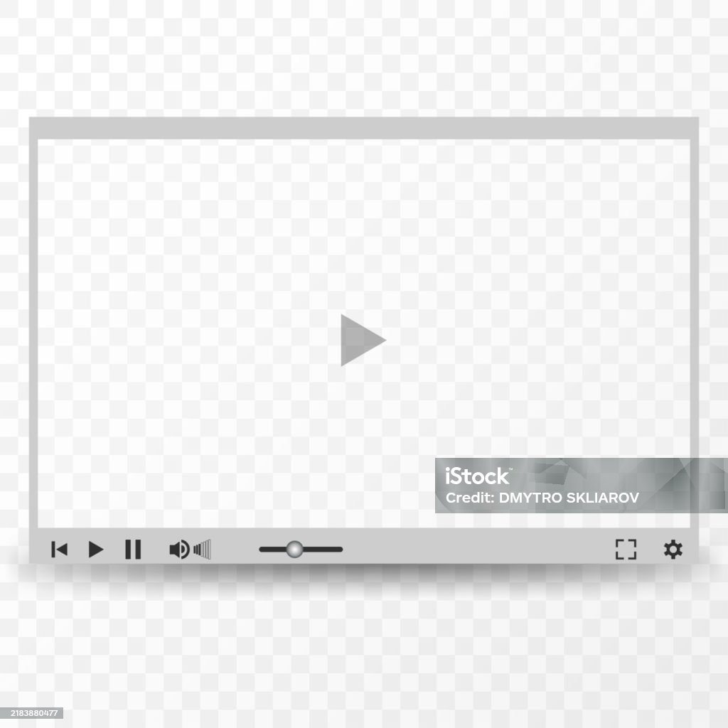 Video Player Transparent Interface Video Screen App Layout Web Stream ...