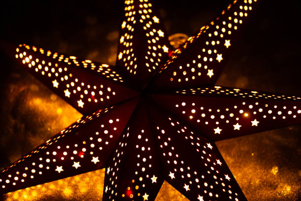 Glowing Christmas star light decoration for design purpose