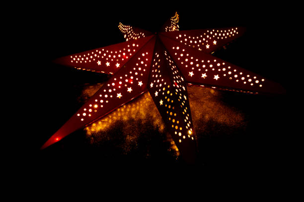 Glowing Christmas star light decoration for design purpose