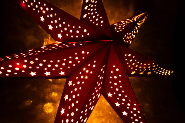 Glowing Christmas star light decoration for design purpose