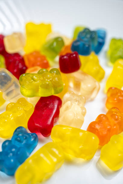 istock jelly beans bear shaped colorful candies on a blue background 2183890782