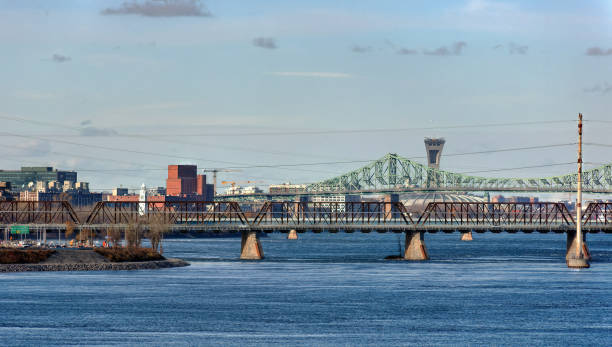 istock Montreal Cityscape with Bridges and Olympic Stadium 2183897308