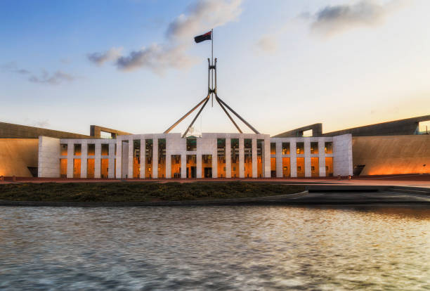 istock ACT Parliament house pool light 2183902727